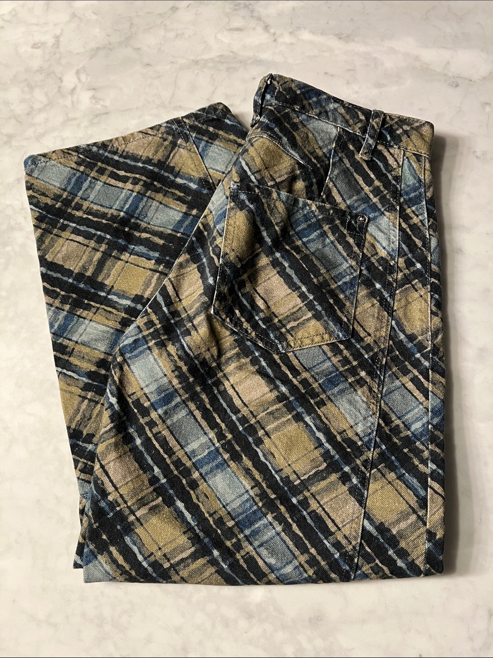 We The Free Good Luck Printed Barrel Jeans Plaid Printed. 26. NWOT - Picture 8 of 11